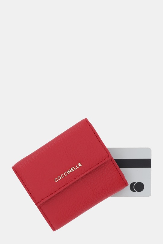 Coccinelle portfel skórzany czerwony E2.MW5.11.B8.01