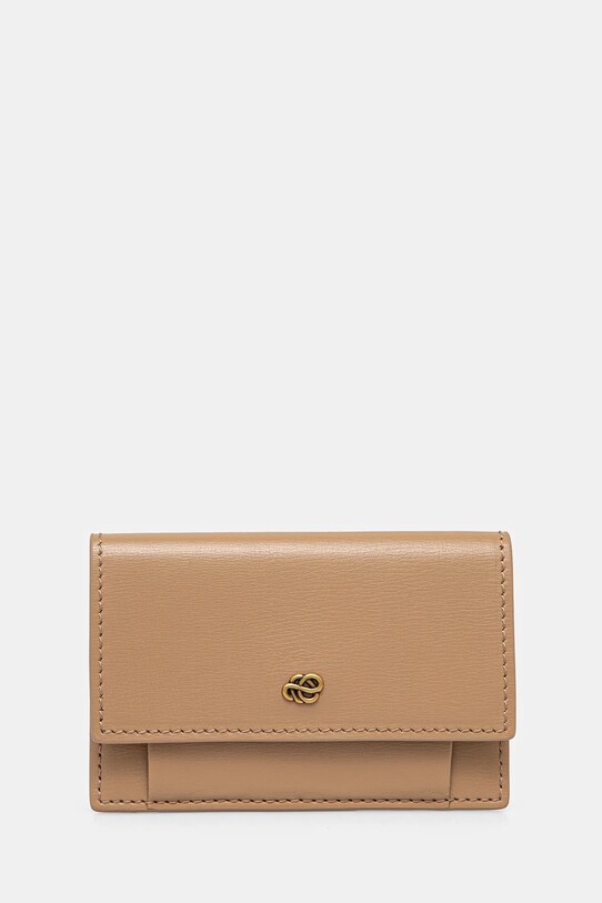 By Malene Birger bőr pénztárca sima bézs Q71727012Z