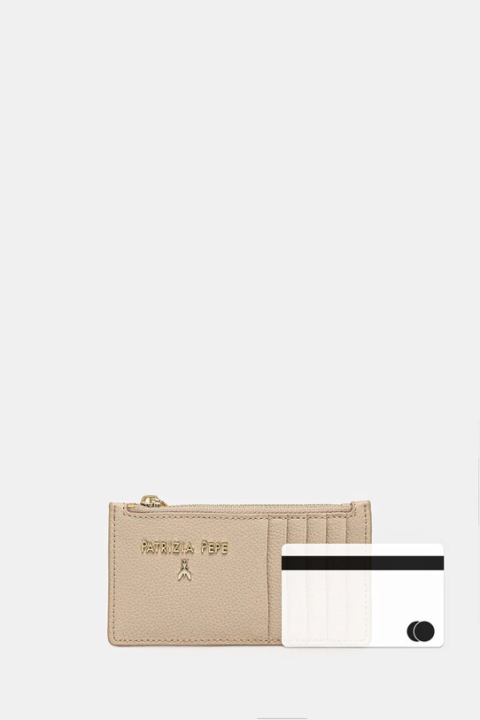 Шкіряний гаманець Patrizia Pepe бежевий CQ9105.L001