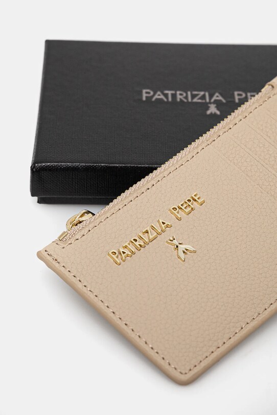 Аксесуари Шкіряний гаманець Patrizia Pepe CQ9105.L001 бежевий