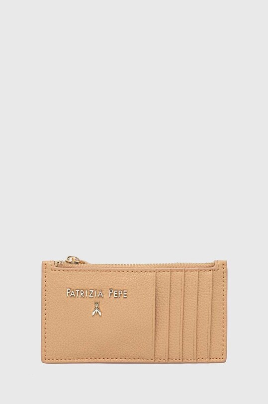Шкіряний гаманець Patrizia Pepe Gift Box бежевий CQ9105.L001