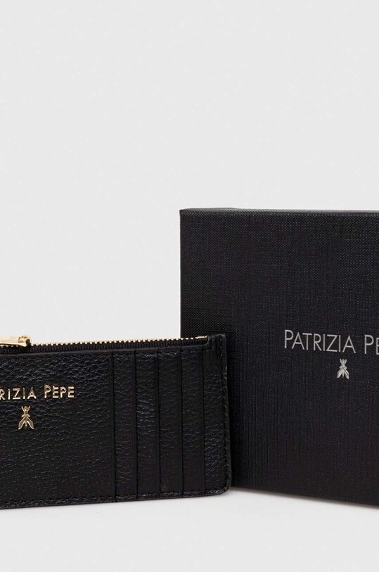 Шкіряний гаманець Patrizia Pepe чорний CQ9105.L001