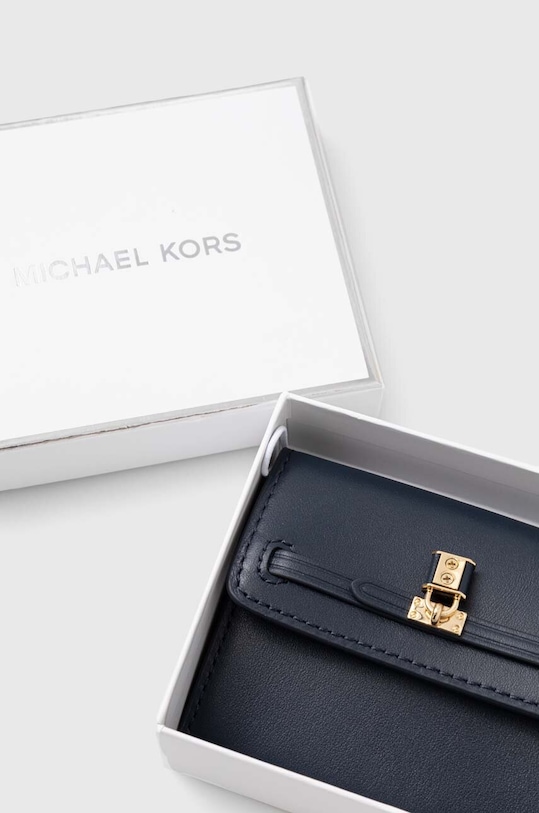 Δερμάτινο πορτοφόλι MICHAEL Michael Kors σκούρο μπλε 34F3G9HD5L