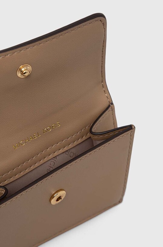 Шкіряний гаманець MICHAEL Michael Kors бежевий 34F3G9HD5L