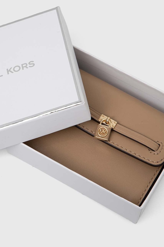 Δερμάτινο πορτοφόλι MICHAEL Michael Kors 34F3G9HD5L μπεζ