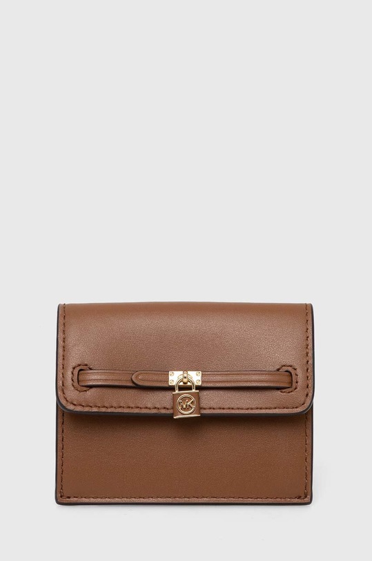 Δερμάτινο πορτοφόλι MICHAEL Michael Kors λείο δέρμα καφέ 34F3G9HD5L
