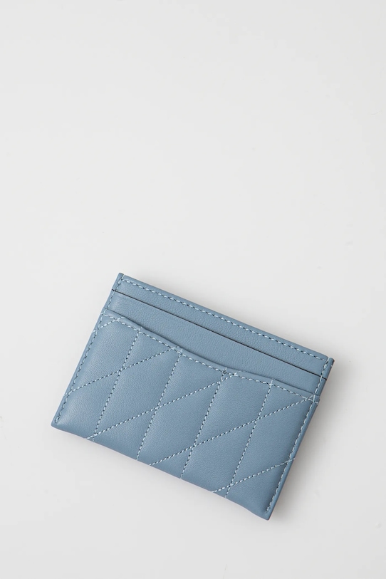 Kožené pouzdro na karty Coach Essential Card Case CM434 modrá AA00