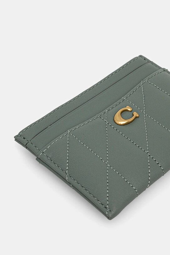 Kožené pouzdro na karty Coach Essential Card Case CM434 modrá AA00