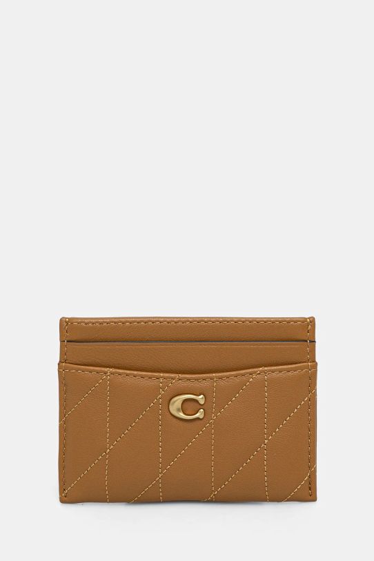 Coach carcasa din piele Essential Card Case bej CM434