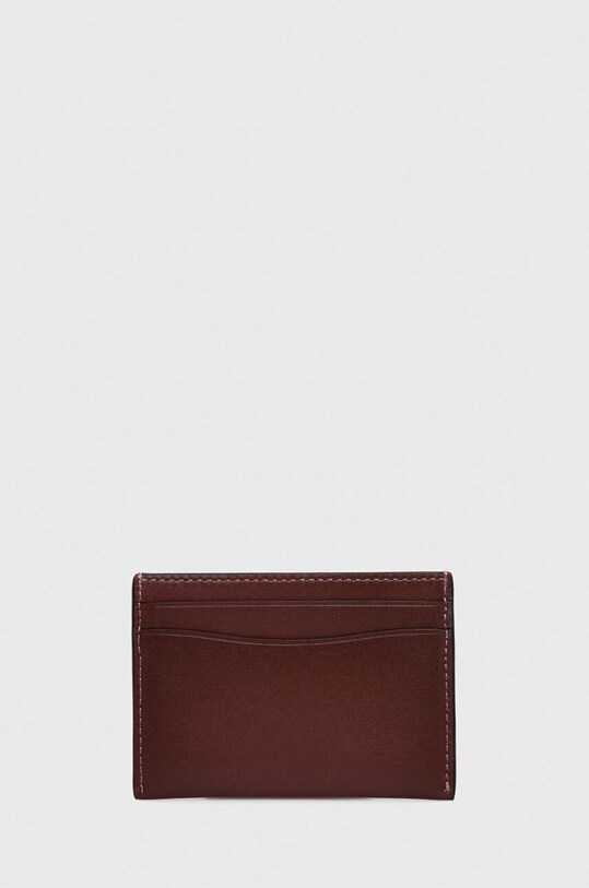 Coach etui na karty skórzane Essential Card Case CM435 bordowy AA00