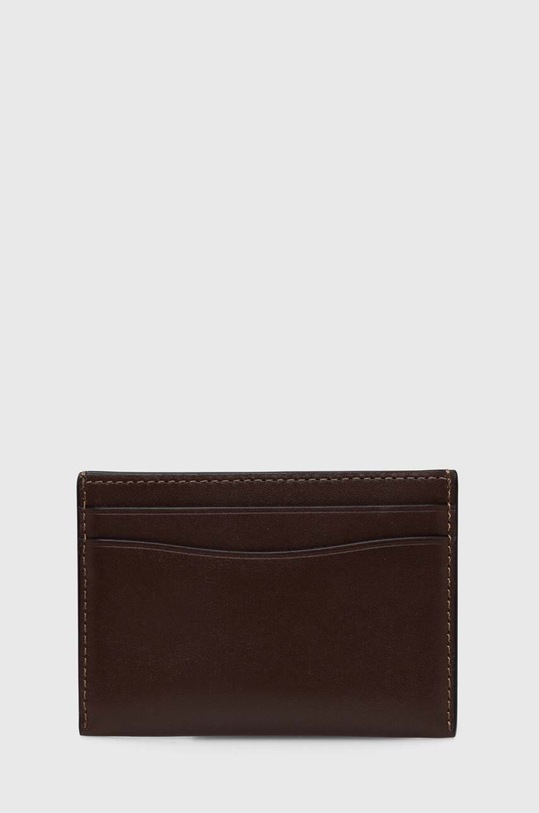 Kožené pouzdro na karty Coach Essential Card Case CM435 hnědá AA00