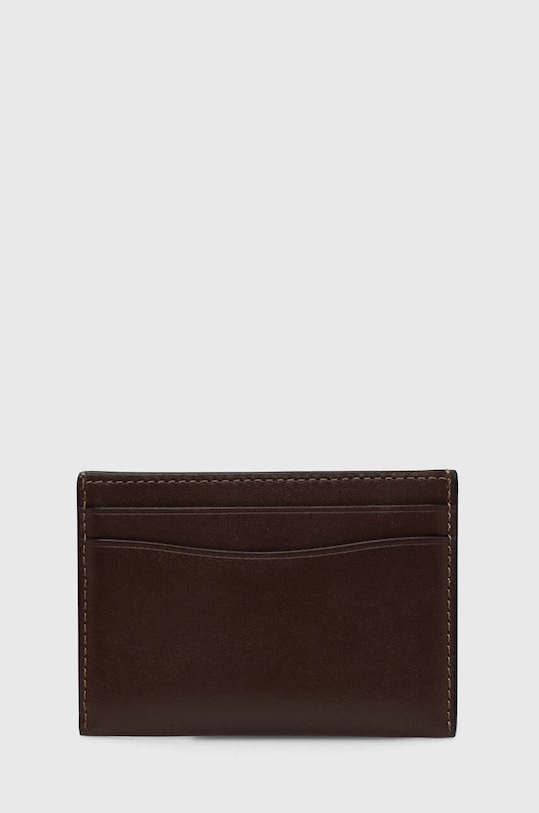 Кожен калъф за карти Coach Essential Card Case CM435 кафяв AA00