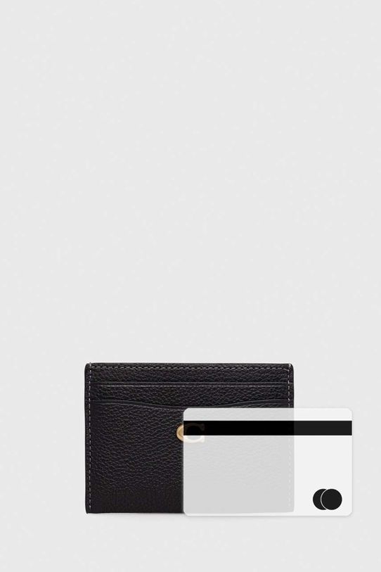 Akcesoria Coach etui na karty skórzane Essential Card Case CM436 czarny
