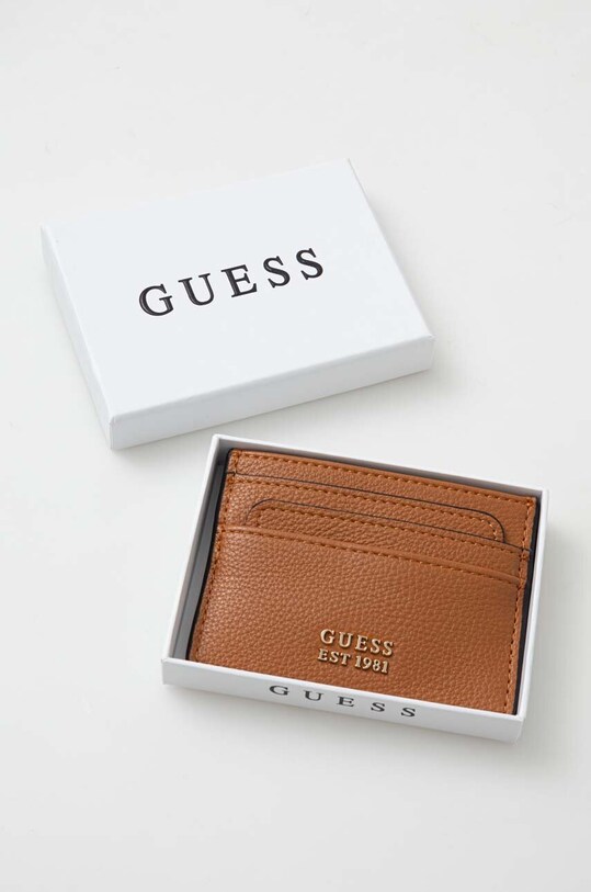 Akcesoria Guess etui na karty SWBG87.78350 brązowy