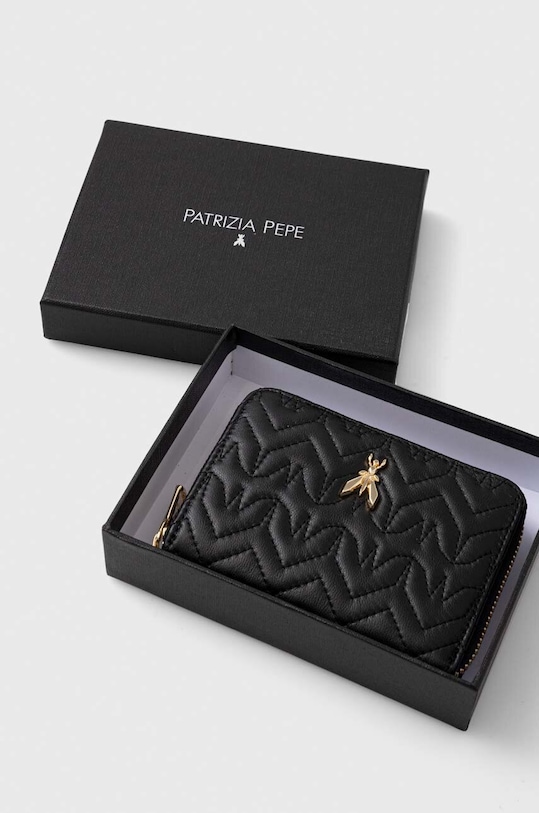 Шкіряний гаманець Patrizia Pepe чорний 2Q8512.L082