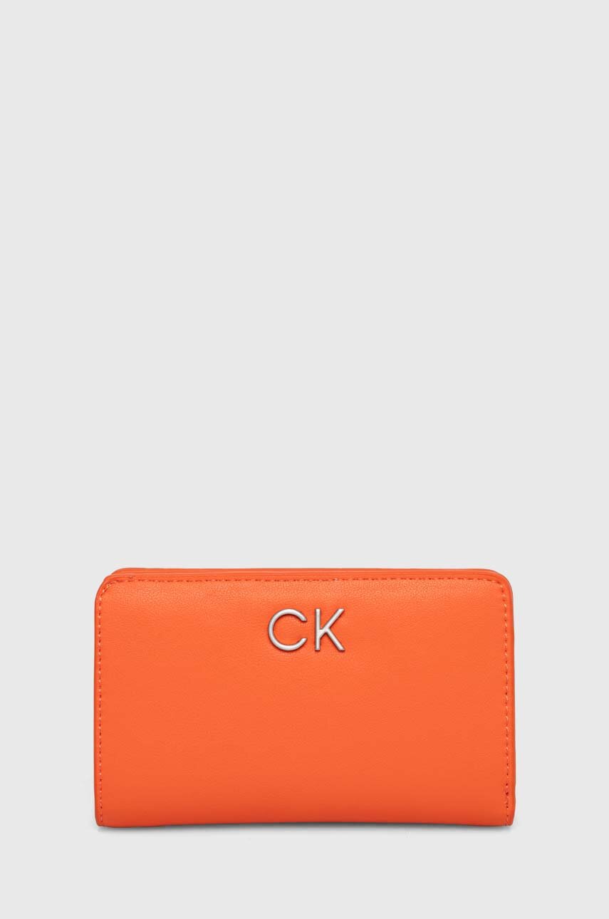 Calvin Klein portfel imitacja skóry licowej pomarańczowy K60K608992