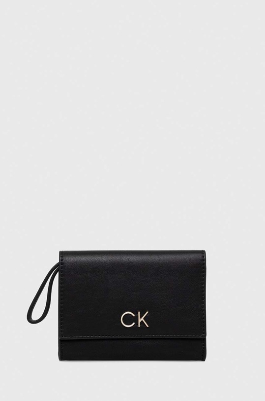 Гаманець Calvin Klein імітація лицьової шкіри чорний K60K611092