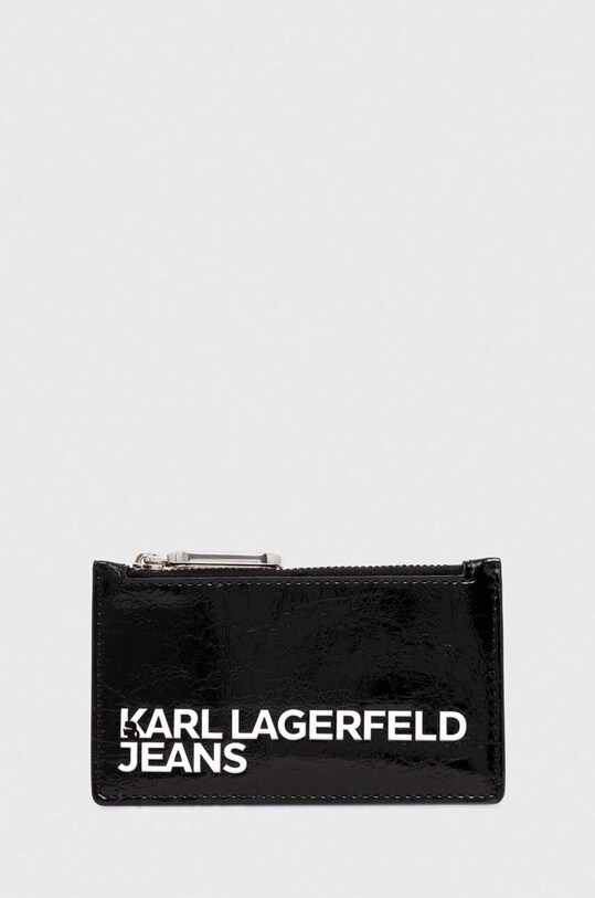 Πορτοφόλι Karl Lagerfeld Jeans απομίμηση λείου δέρματος μαύρο 236J3205