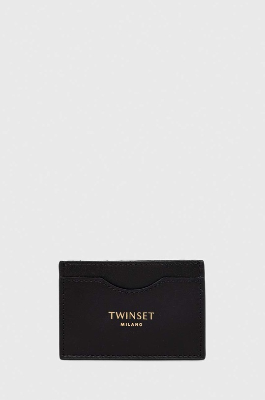 Кожен калъф за карти Twinset калъф за карти черен 232TD8341