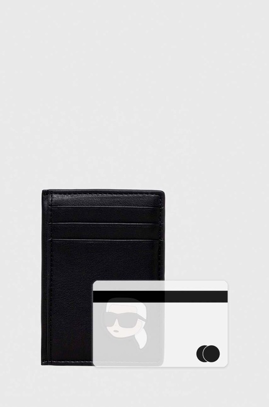 Θήκη για κάρτες Karl Lagerfeld μαύρο 236W3228