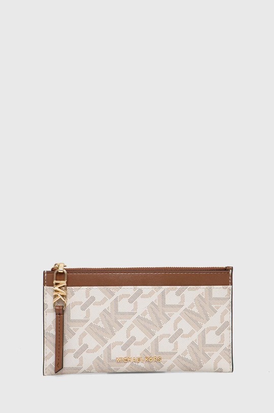 MICHAEL Michael Kors portfel imitacja skóry licowej beżowy 34H3G8ED7B