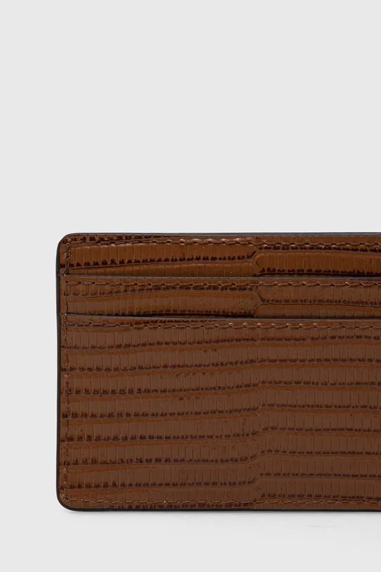 Akcesoria MICHAEL Michael Kors etui na karty skórzane 34R4GJ6D1E brązowy