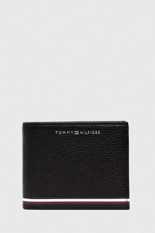 Tommy Hilfiger portfel skórzany skóra licowa czarny AM0AM11258