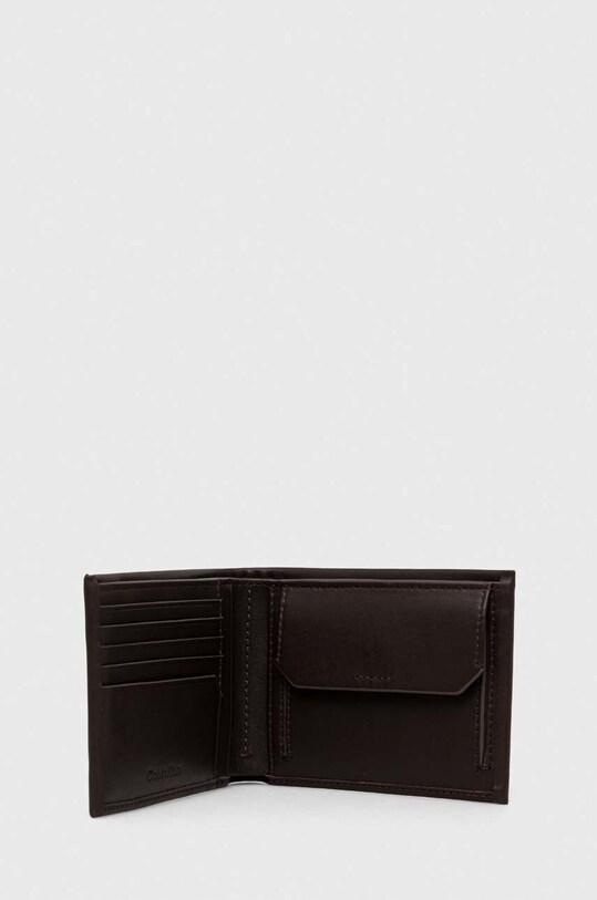 Akcesoria Calvin Klein portfel skórzany K50K510599 brązowy