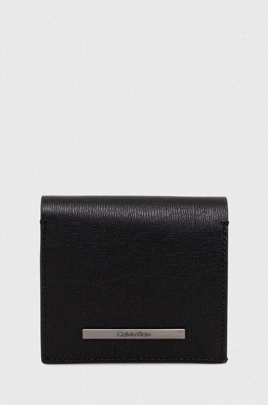 Δερμάτινο πορτοφόλι Calvin Klein λείο δέρμα μαύρο K50K510622