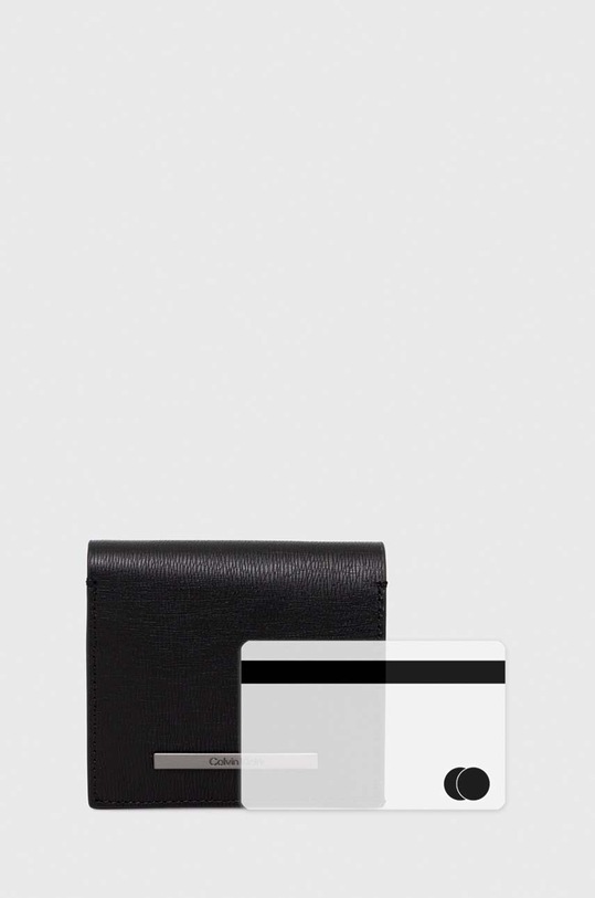 Δερμάτινο πορτοφόλι Calvin Klein μαύρο K50K510622