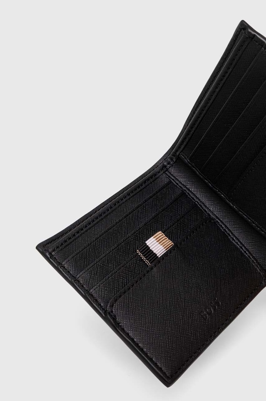 Δερμάτινο πορτοφόλι BOSS 50485600 μαύρο AW23