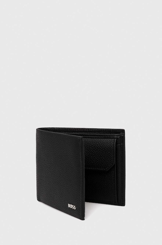 BOSS portfel skórzany 50499255 czarny AW23