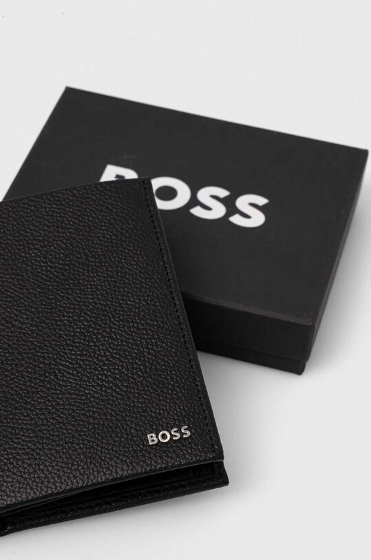 BOSS portfel skórzany czarny 50499266