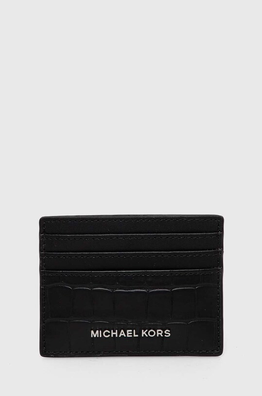 Usnjen etui za kartice Michael Kors etui za kartice črna 39F3MHDD2E