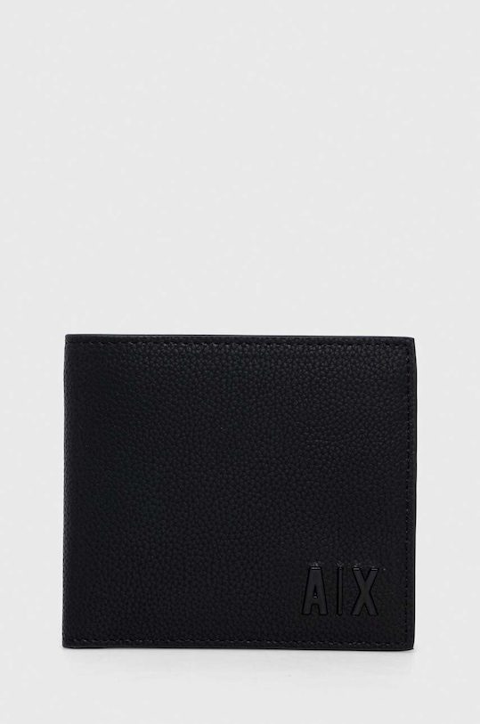 Armani Exchange portfel skórzany skóra licowa czarny 958098.3F892