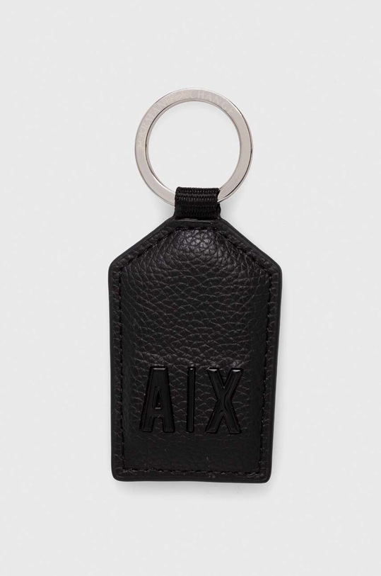 Kožni etui za kartice i privjesak ključeve Armani Exchange crna 958510.3F892