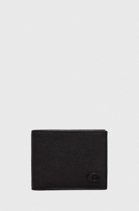 Кожаный кошелек Coach кожа чёрный CJ947