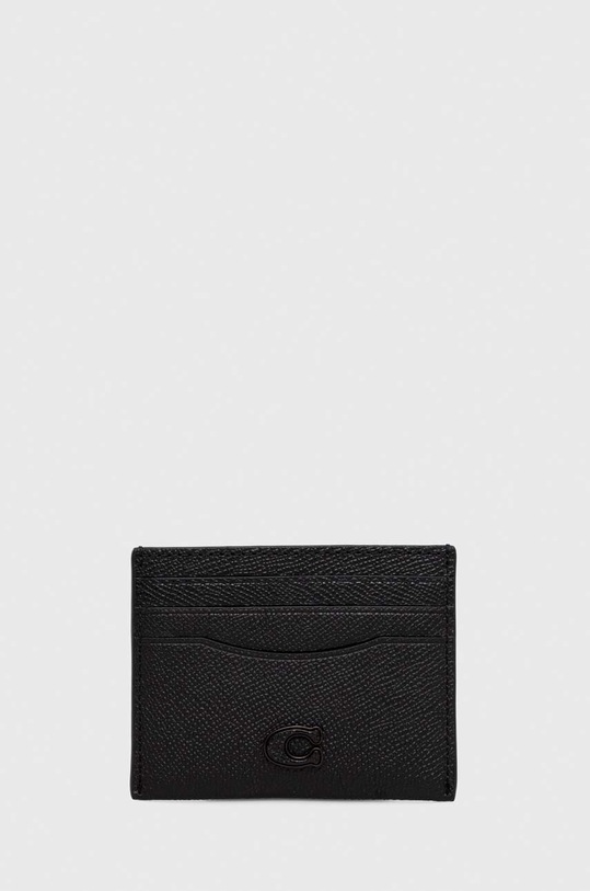 Coach etui na karty skórzane etui na karty czarny CL253