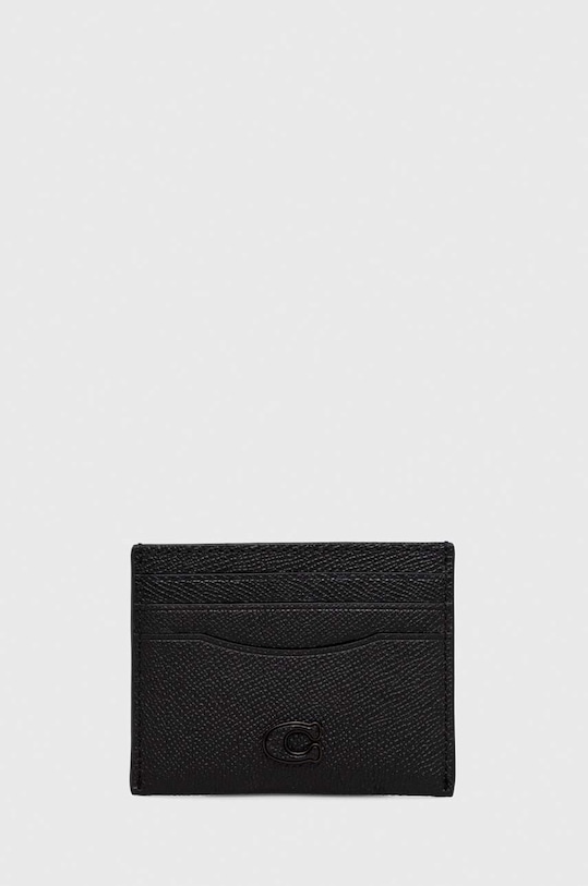 Coach etui na karty skórzane etui na karty czarny CL253