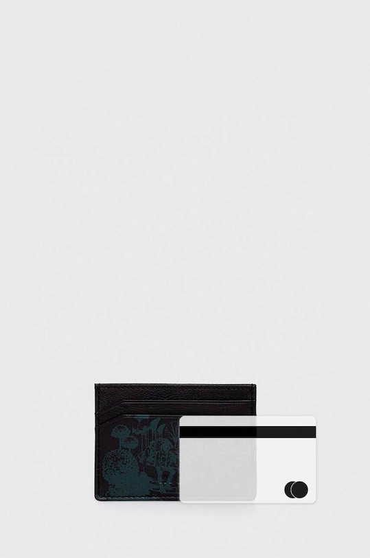 Kožené puzdro na karty HUGO čierna 50503933