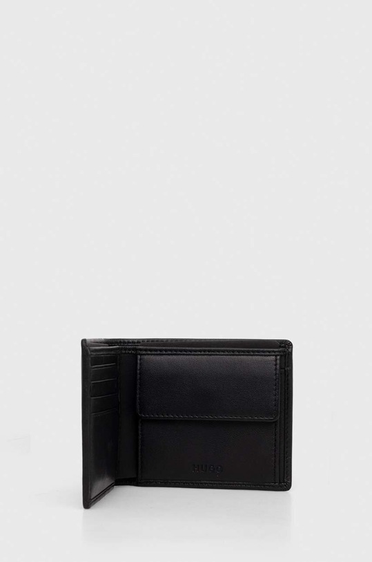 HUGO portfel skórzany 50504032 czarny AW23