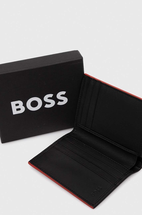 Akcesoria BOSS portfel skórzany 50504246 czarny