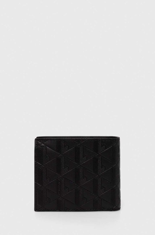 Шкіряний гаманець Lacoste NH4400MR чорний AW23