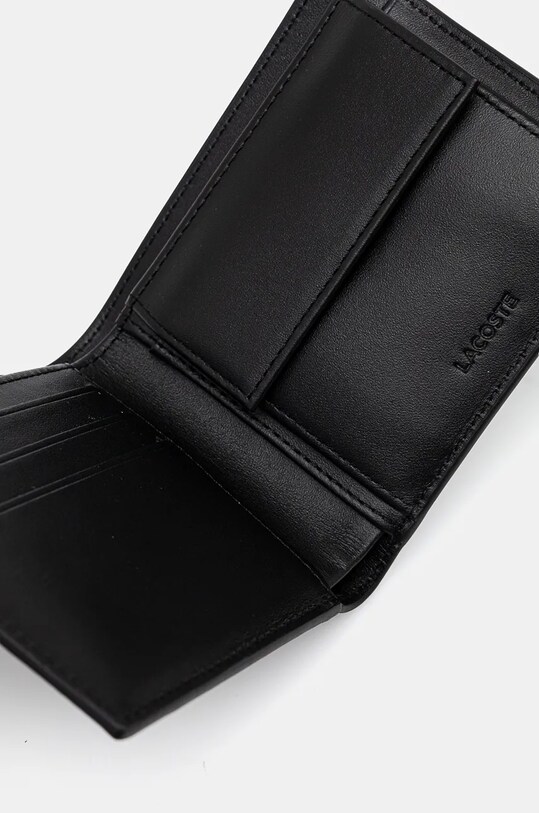 Lacoste portafoglio in pelle NH4480FG nero AW24
