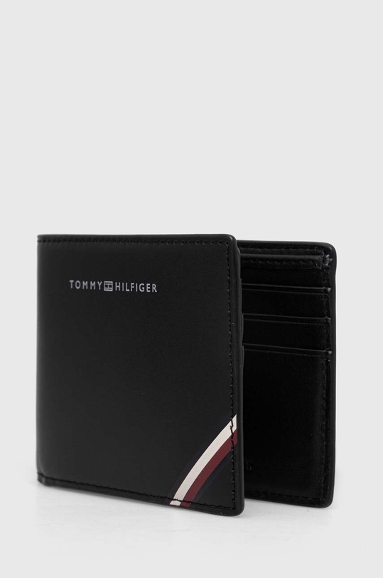 Tommy Hilfiger portfel skórzany + brelok AM0AM11628 czarny AW23