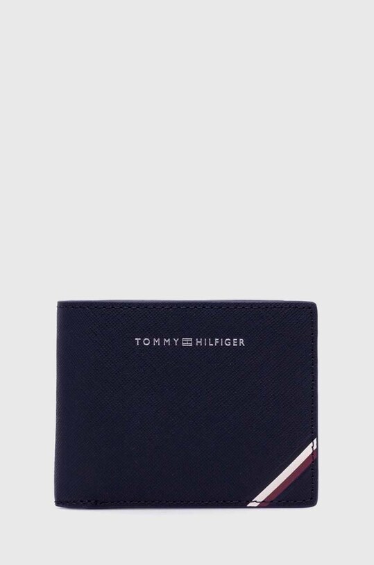 Δερμάτινο πορτοφόλι Tommy Hilfiger λείο δέρμα σκούρο μπλε AM0AM11584