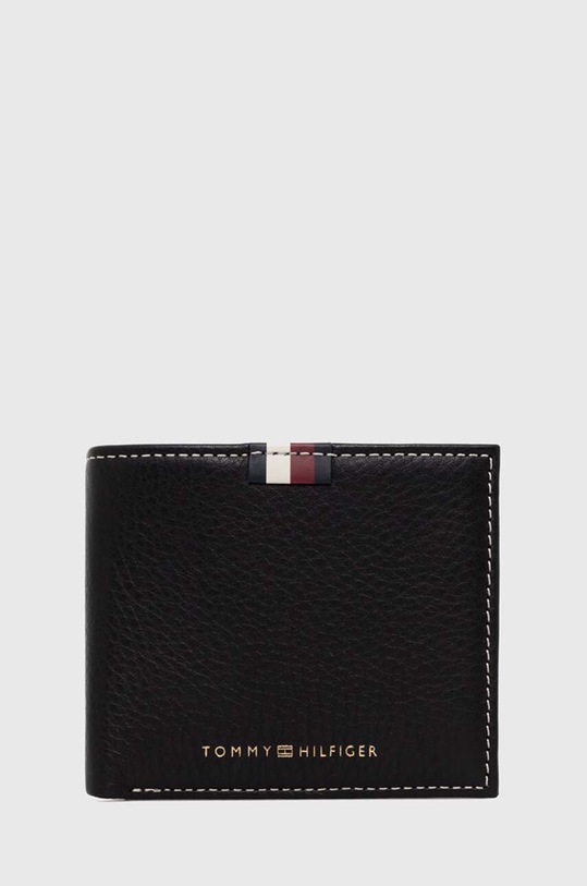 Kožni novčanik Tommy Hilfiger bez uzorka crna AM0AM11600