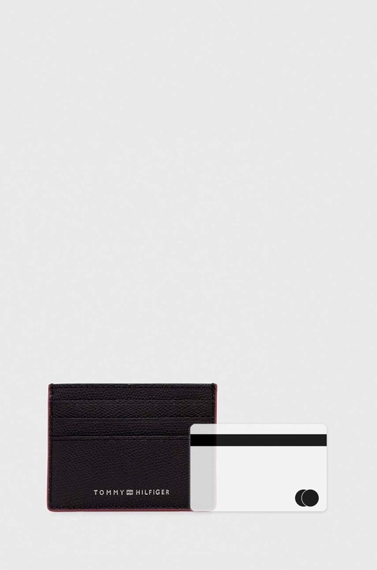 Tommy Hilfiger etui na karty skórzane czarny AM0AM11606