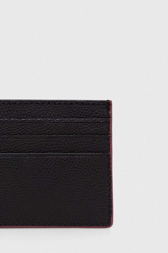 Usnjen etui za kartice Tommy Hilfiger AM0AM11606 črna AW23