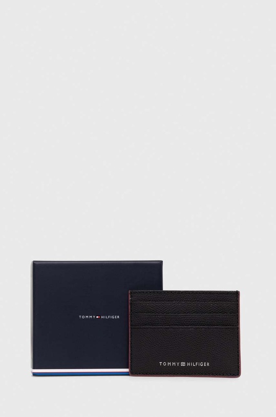 Akcesoria Tommy Hilfiger etui na karty skórzane AM0AM11606 czarny